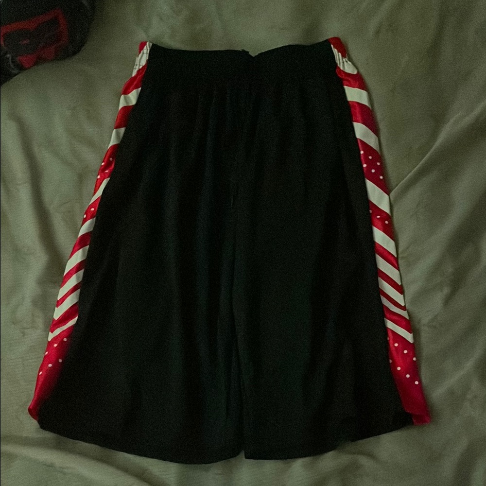 Black Shorts with Red Striped Accents BASKETS SHORTS MEN